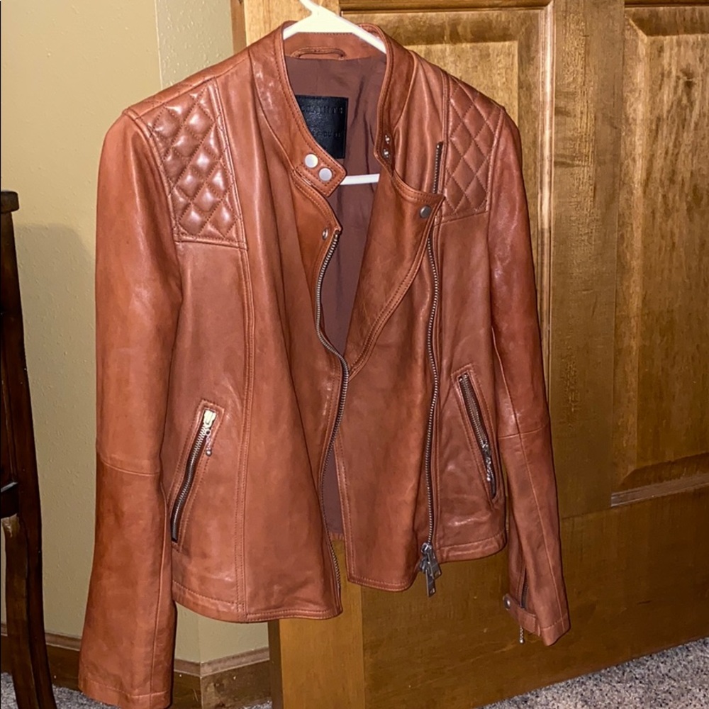 All Saints Randall Biker Leather Jacket - US 6